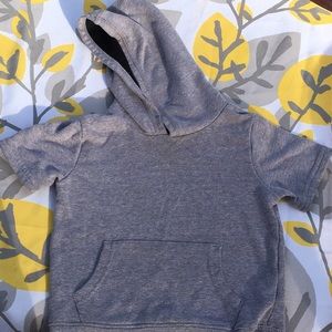 Grey toddler hoodie short sleeves